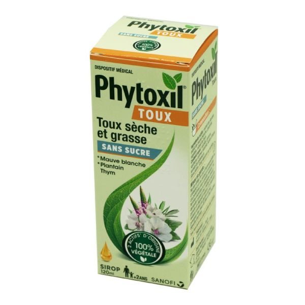 Pharmaservices - Phytoxil sirop Toux sèche et grasse sans sucre