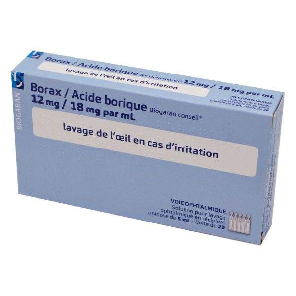 Borax/Acide Borique Biogaran® 12 mg/18 mg/mL 20 pc(s) - Redcare Pharmacie