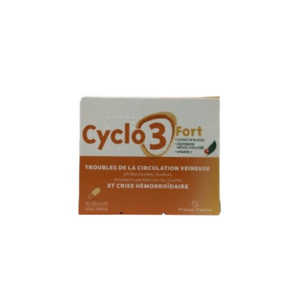 PIERRE FABRE - Cyclo 3 Frot - 30 gélules - Troubles de la circulation veineuse et crise hémorroïdaire - 3400933038304