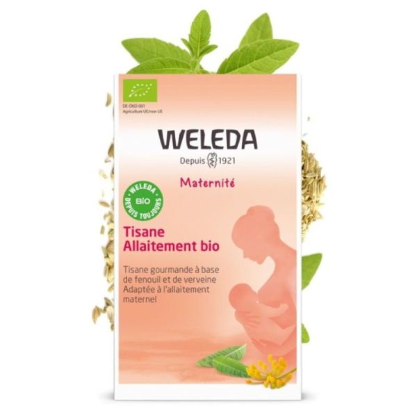 WELEDA - Tisane Allaitement Bio Fruits Rouges - Favorise la lactation - 20  Sachets de 2 g