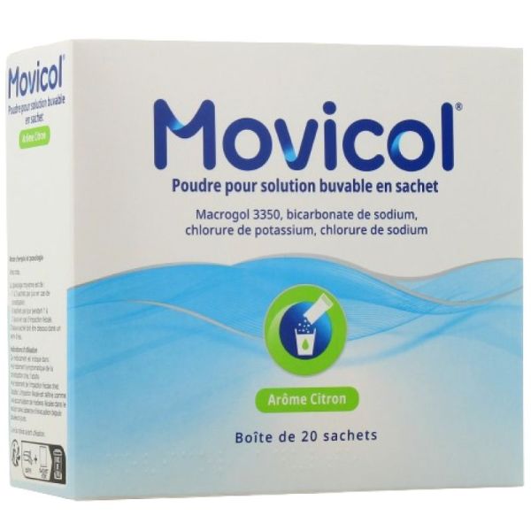 Movicol Arôme citron, poudre pour solution buvable - 20 sachets