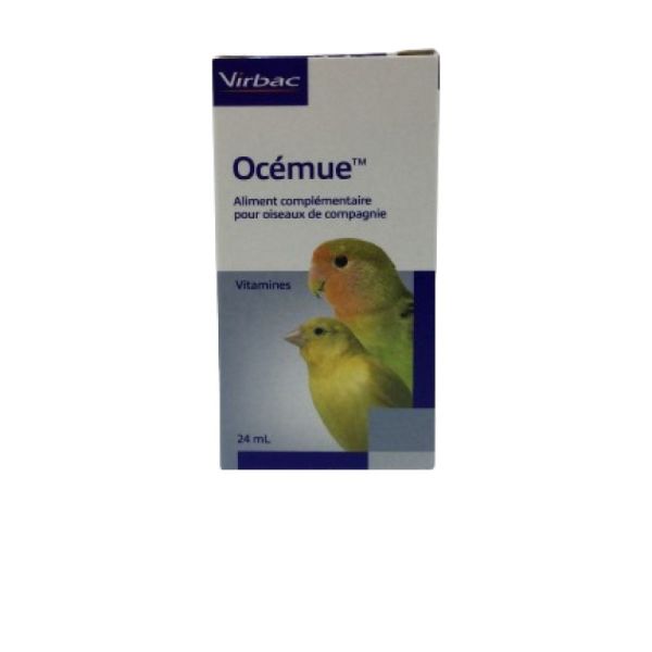 OCEMUE Solution Buvable 24ml - Vitamines pour le Plumage des Oiseaux de Compagnie (Cage, Volière)- 3597133087666