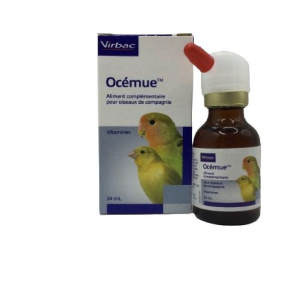 OCEMUE Solution Buvable 24ml - Vitamines pour le Plumage des Oiseaux de Compagnie (Cage, Volière)- 3597133087666