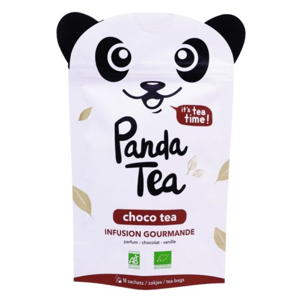 PANDA TEA - Choco tea - Infusion gourmande - 18 sachets - 3760293233284