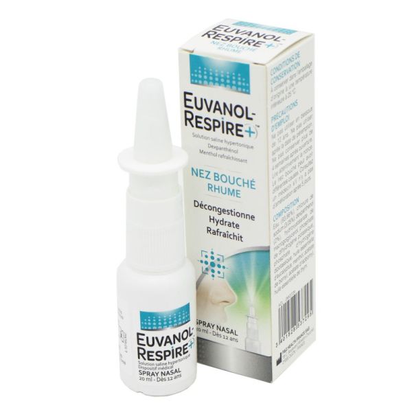 MERCK - EUVANOL RESPIRE+ Nez Bouché Rhume - Spray Nasal Décongestionna