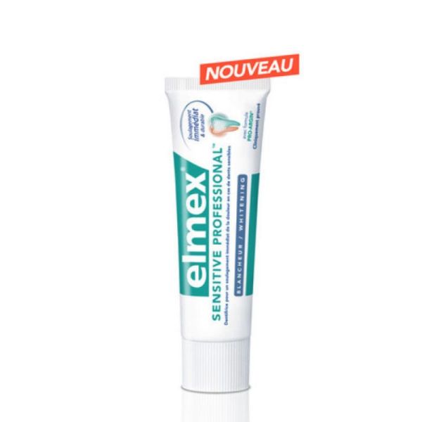 ELMEX SENSITIVE PROFESSIONAL Dentifrice fluoré blanchissant au Pro-Argin T/75ml