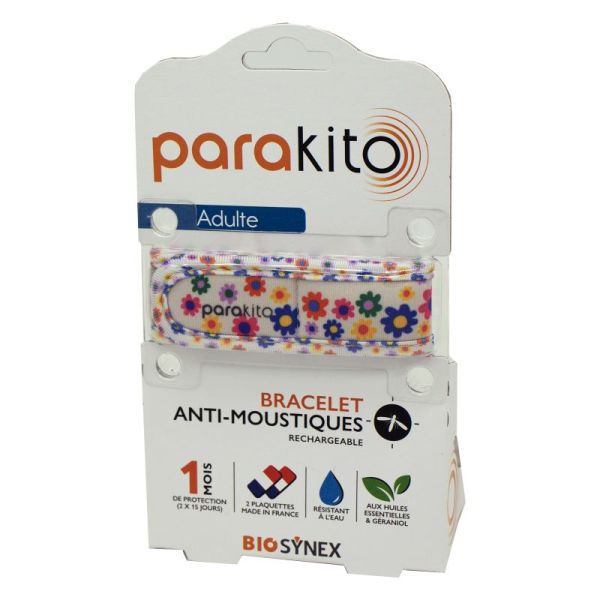 Para'kito Bracelet Anti-Moustique Rechargeable Graphic Marin