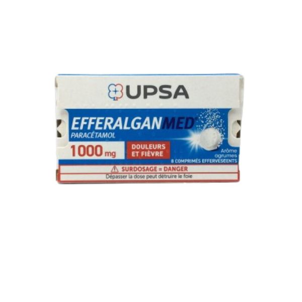 Efferalganmed 1000 mg, 8 comprimés effervescents