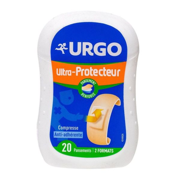 Urgo pansements Ultra-protecteur anti-adhérent 20 pansements 2 formats