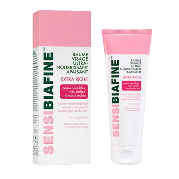 SENSIBIAFINE Extra Riche Baume Visage Ultra Nourrissant Apaisant 50ml - Peaux Sèches à Extra Sèches - 3574661024073