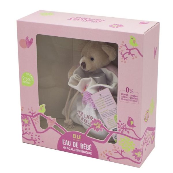 Nature Et Senteurs Coffret Eau De Bebe Elle 1 Eau De Toilette 50ml 1 Sac Peluche